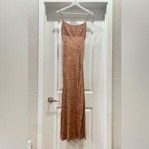Lilyful Elegant Tan Sleeveless Maxi Dress
